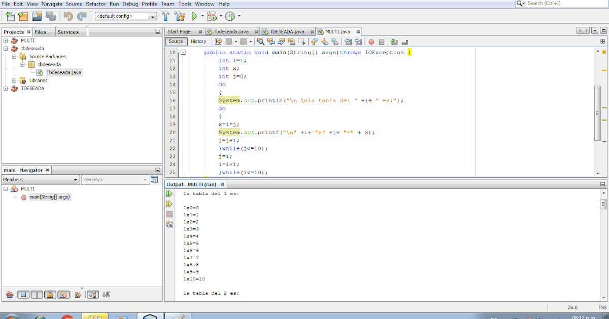 PROGRAMACION JAVA CIES TABLAS DE MULTIPLICAR DO_WHILE