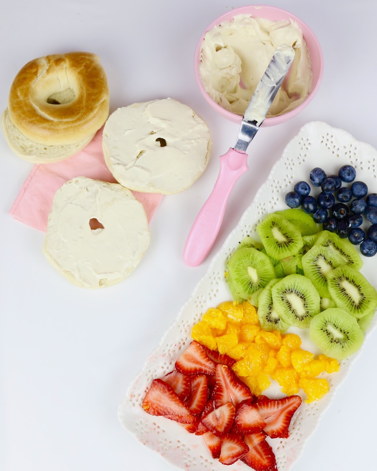 Easy Fruit Pizza Bagels The Lindsay Ann