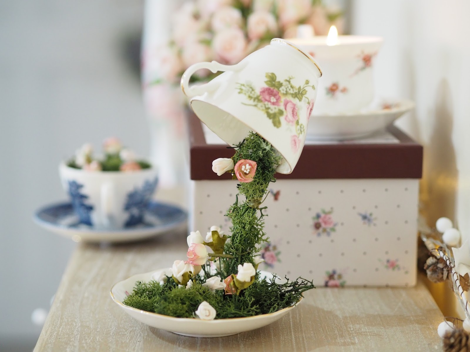 Floating tea cup tutorial. The dainty dress diaries