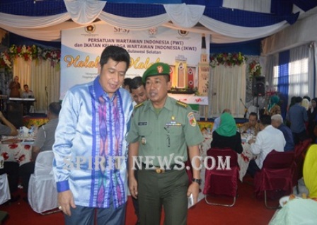 Kapendam VII/Wirabuana,Apresiasi Halal Bi Halal di PWI Sulsel