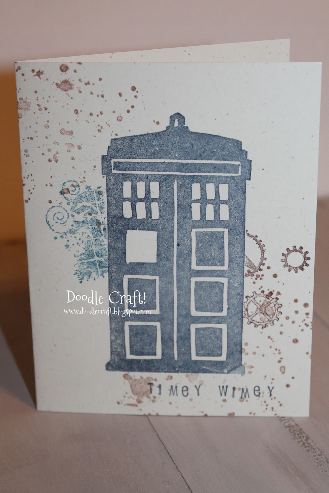 Dr Who Photo Printed Stamp Cut Tardis Necklace