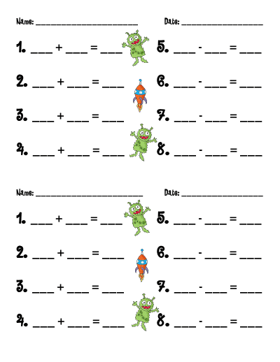 Alien Subtraction Game : How to play subtraction alien game: CLOUD ...