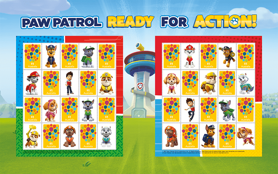 NickALive! Australia Post Unveils "PAW Patrol" Stamp Collection