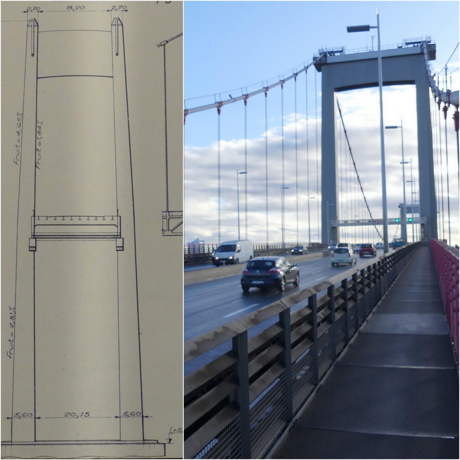 Lorsque le Pont d'Aquitaine était encore le 'Nouveau Pont de Bordeaux