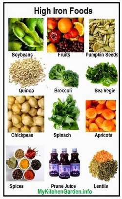 List of High Iron Foods