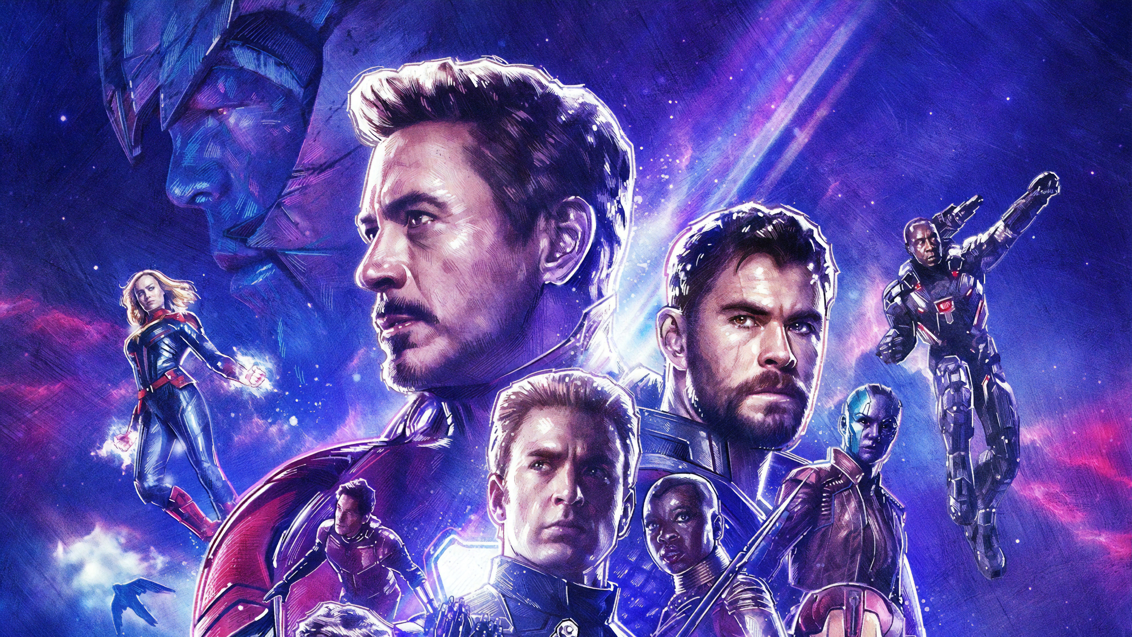 Avengers: Endgame Thanos Iron Man Thor Captain America 4K Wallpaper #72