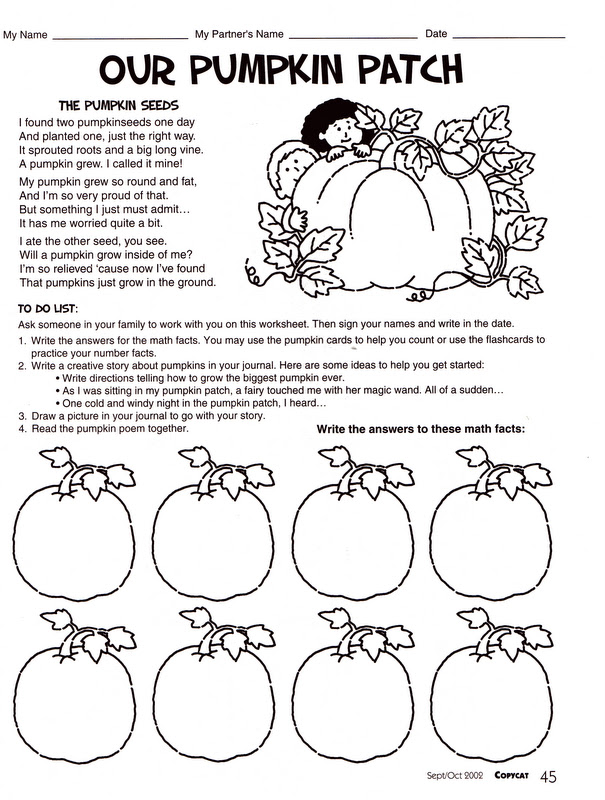 ELEMENTARY SCHOOL ENRICHMENT ACTIVITIES: OUR PUMPKIN PATCH