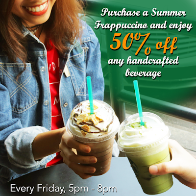 Starbucks Summer Frappuccino Friday Half Price Discount Promo