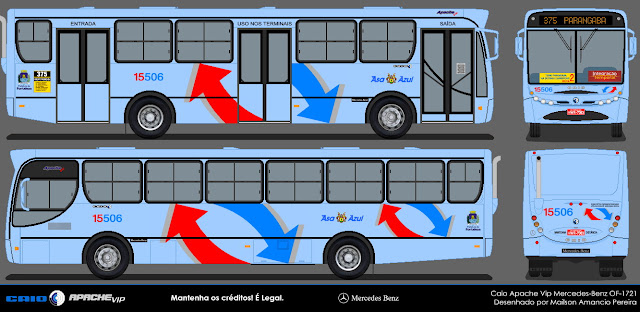 FBus Desenhos - Ônibus é a nossa arte!: Asa Azul 506