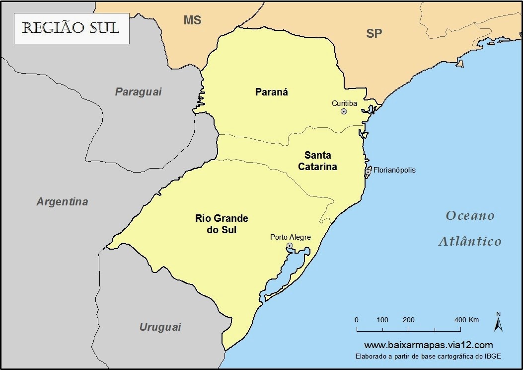 Região Sul do Brasil Região Sul Mapa / dados Região Sul do Brasil Região Sul Mapa / dados