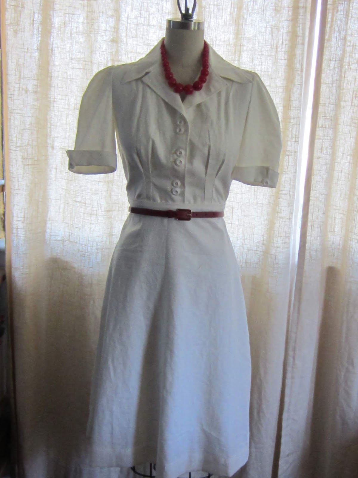 linen shirtwaist dress