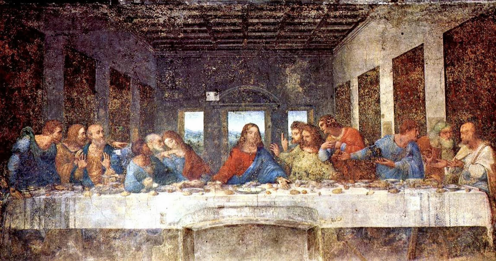 La Cène ‬"The Last Supper" 1498 Léonard de Vinci‬ (1452-1519) Église S. Maria delle Grazie de Milan