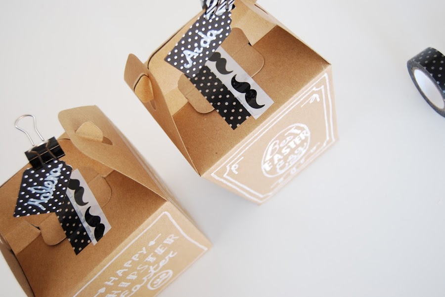 Caja de chocolate para pascua estilo Hipster. DIY Hispter Easter chocolate box
