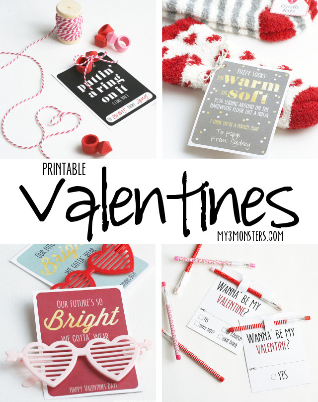 My 3 Monsters: Free Printable Valentines Week: Our Future's So Bright Valentine for Your Future S So Bright Free Printable