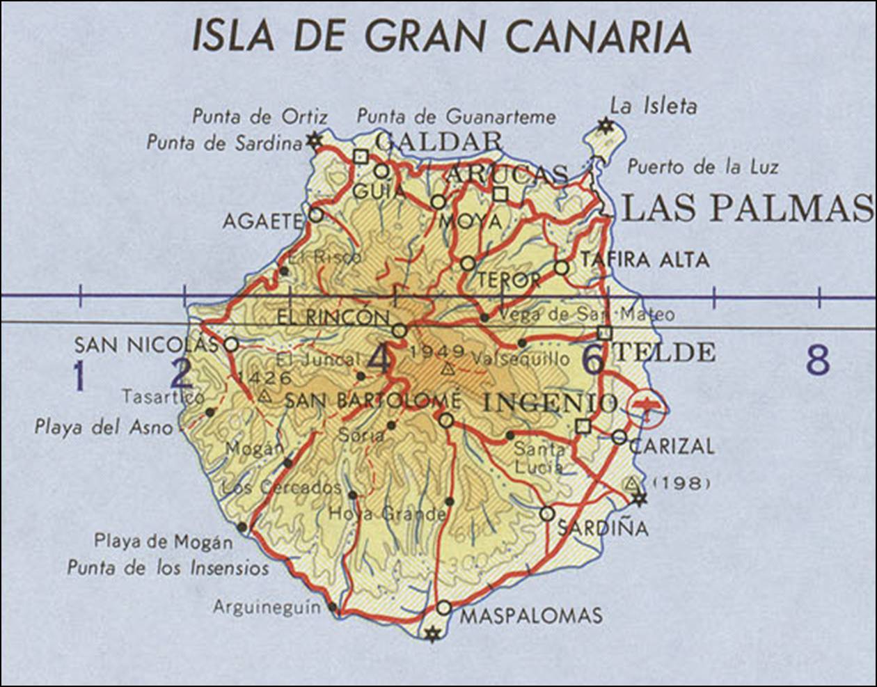 Kaart Canarische Eilanden Vakantie: Kaart Gran Canaria En Las Palmas -  Vakantie Spanje Provincies
