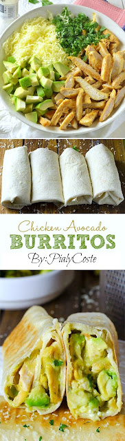 Chicken avocado burritos - pialy coste
