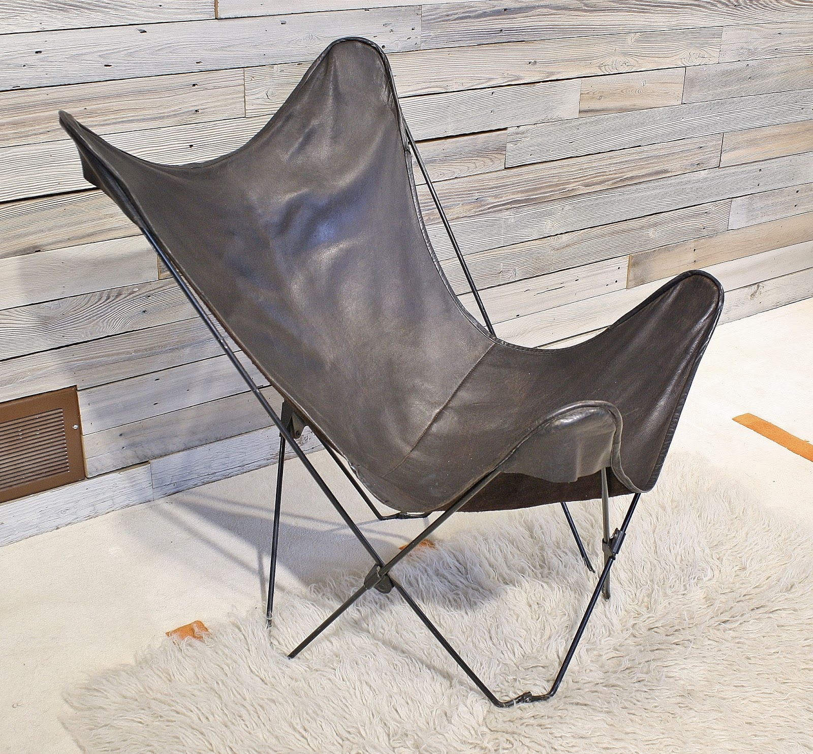Modwerks Vintage Folding Leather Butterfly Chair