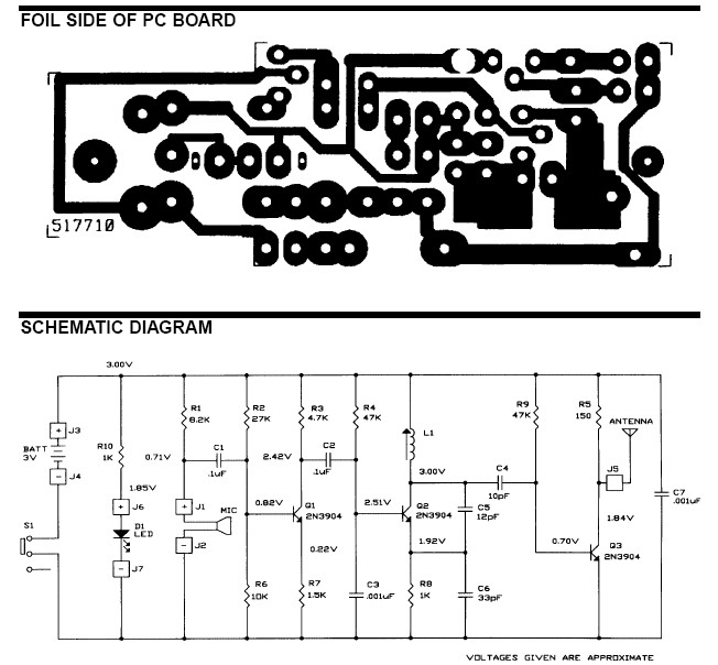 Wiring Schematic Diagram: Wireless Microphone circuit diagram
