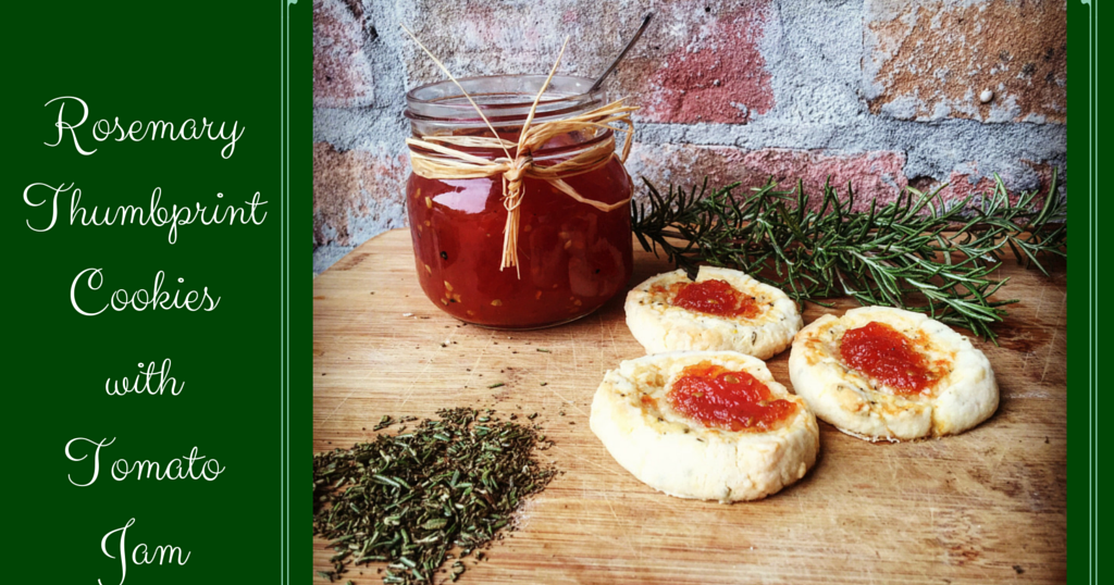 Rosemary Thumbprint Cookies with Tomato Jam Three Friends and a Fork