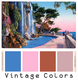 La Cascade Vintage Color Palette - ponyboy press blog, see blog for hex codes