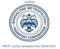 BMTC Junior Assistant Hall Ticket