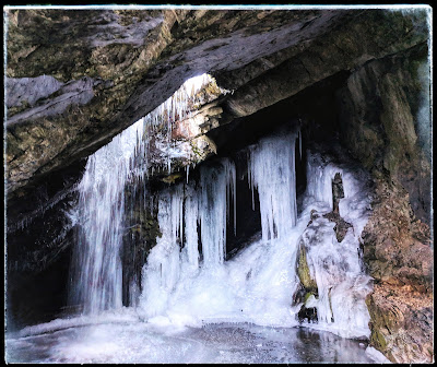 Doughnut Falls Big Cottonwood Canyon Utah Salt Lake City Waterfall Through Hole into Cave