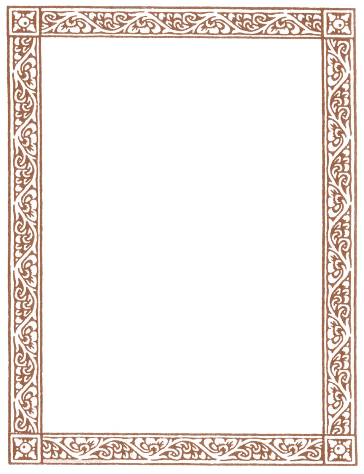 Bordes Decorativos: Borde decorartivo Enredadera vintage