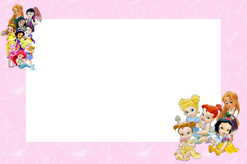Disney Princess Babies: Free Printable Party Invitations or Cards. - Oh ...