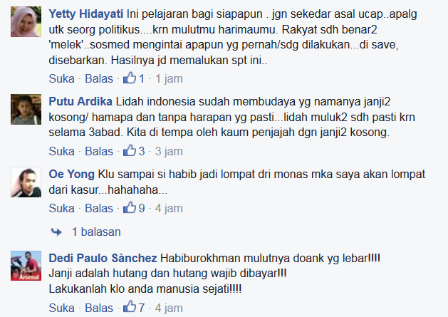 Ramai : Inilah Tanggapan Pedas Para Netizen Akan Janji Habiburokhman Yang Mau Terjun dari Monas Ramai : Inilah Tanggapan Pedas Para Netizen Akan Janji Habiburokhman Yang Mau Terjun dari Monas