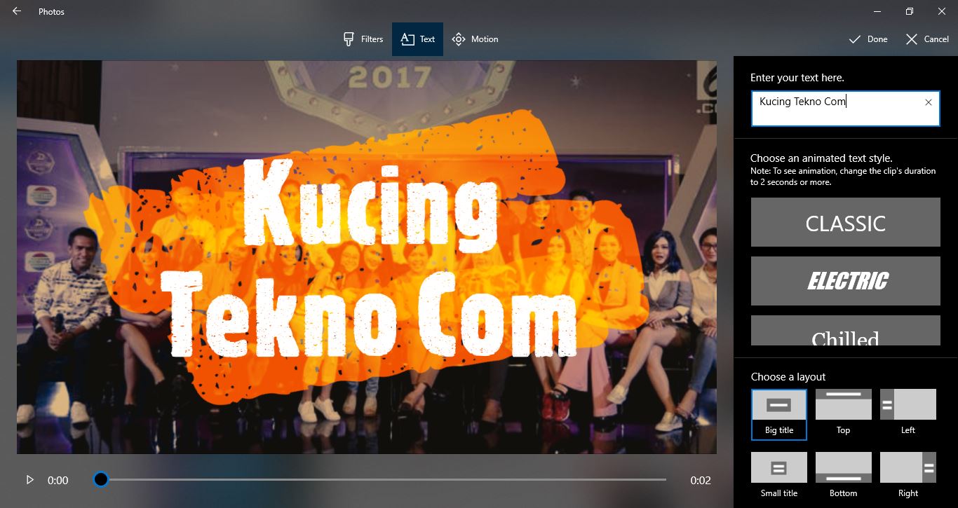 aplikasi slide foto dengan musik Teknoid