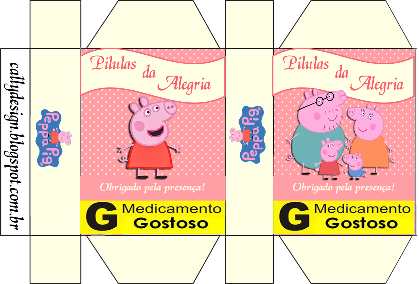 Peppa Pig Birthday Free Printable Cake Toppers. - Oh My Fiesta! in english