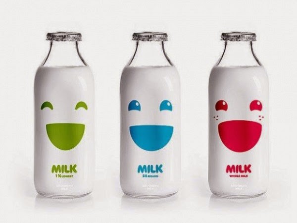 Κουτιά φρέσκου γάλακτος με τέχνη