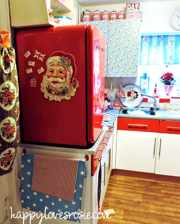 red husky retro kitchen