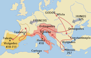 Visigodos: desde origen hasta puertas Hispania