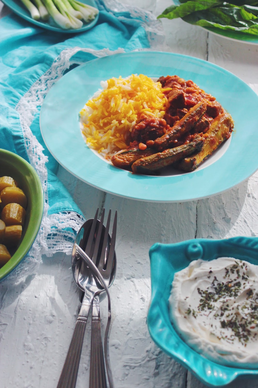 Turmeric & Saffron Khoresh Gheymeh Kadoo Sabz Iranian Lamb and