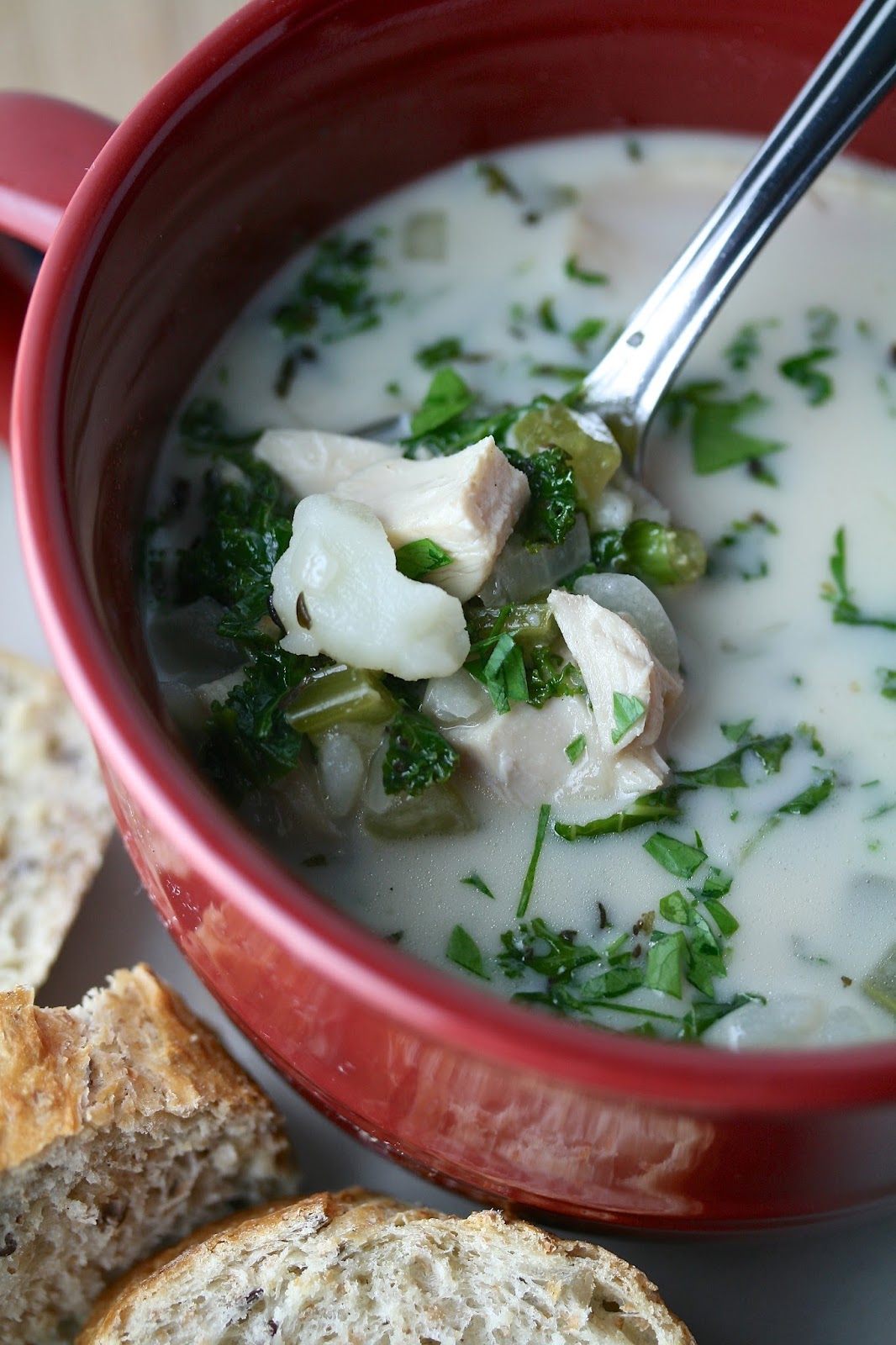Oregon Transplant Creamy Chicken, Potato, & Kale Soup