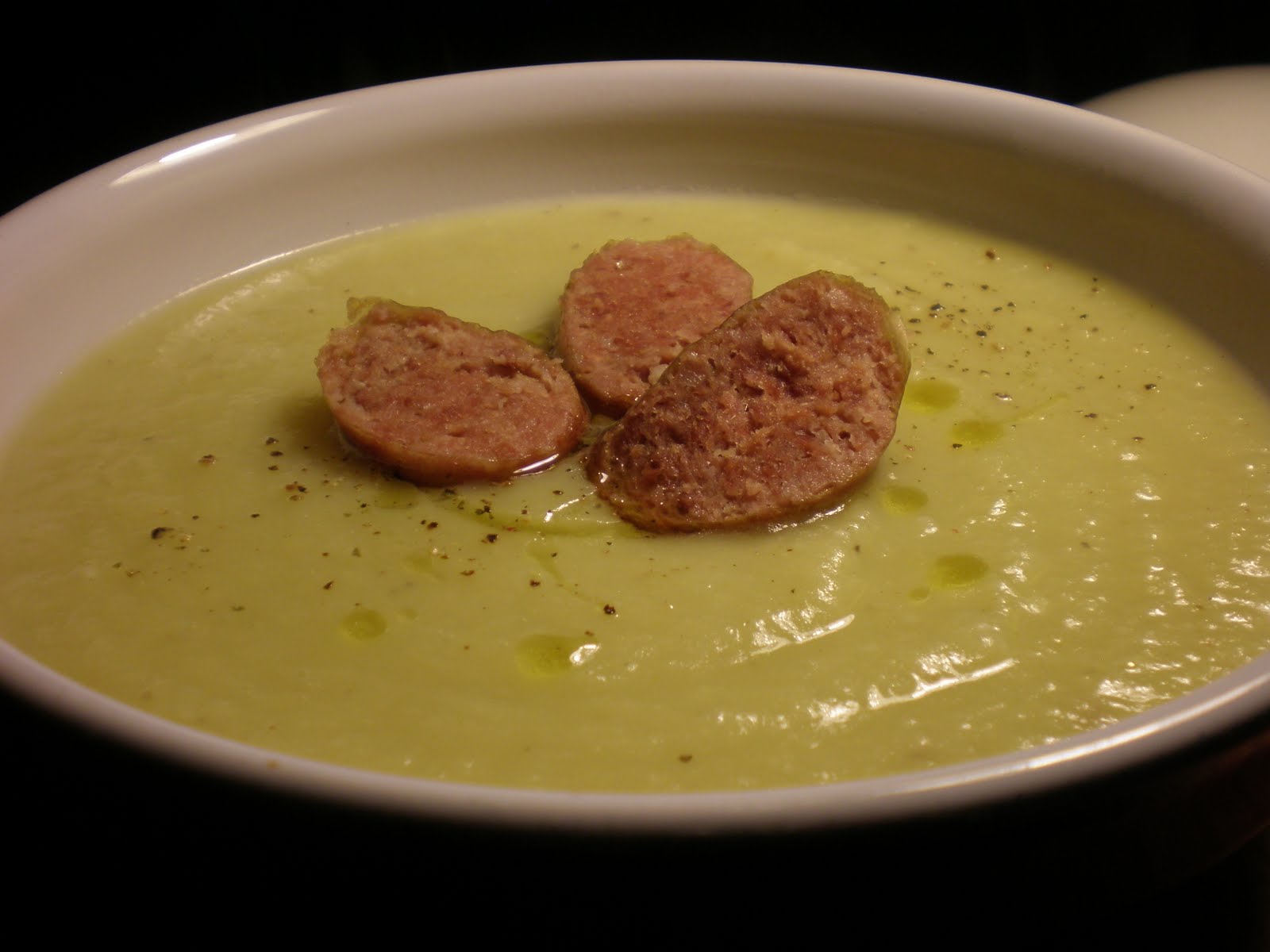 Madison Dinner Club Potato Leek and Celery Root Soup with Sausage