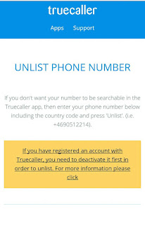 trick to remove your number from truecaller