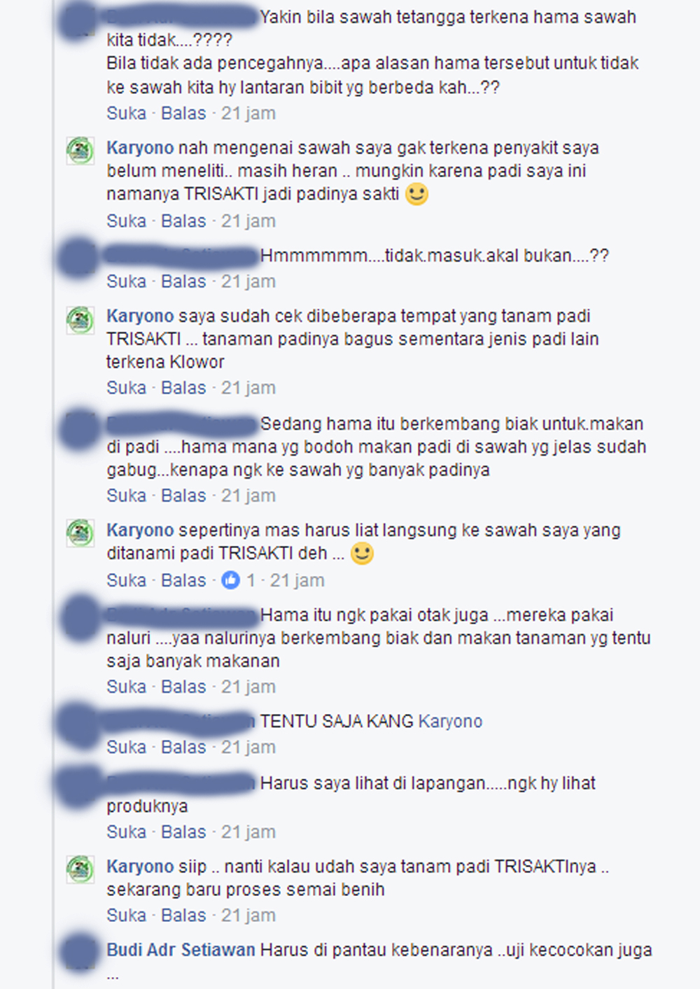 Padi TRISAKTI (75 Hari Panen) Mampu Terhindar dari