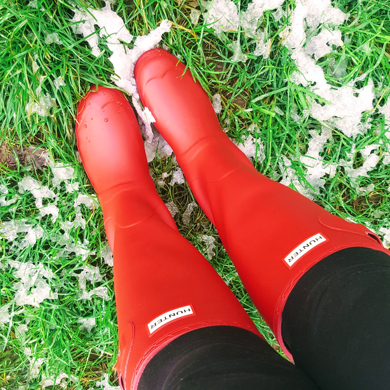 Red Wellies To The) Hunter Wellies Claire Justine Oxox