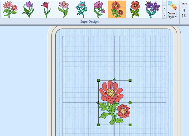 Embroidery created in Premier +2 Embroidery Ultra Software