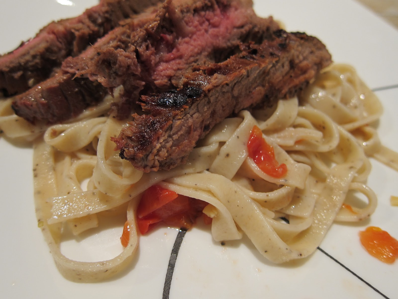 Belle's Baking Flank Steak & Pasta