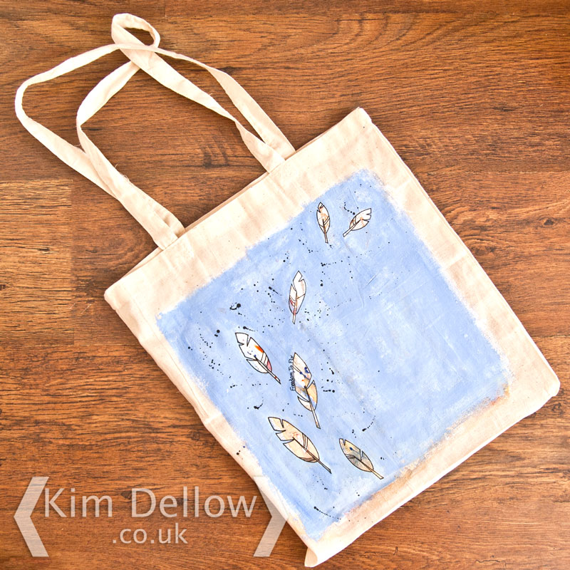 Tote bag makeover with art