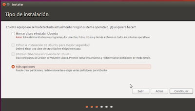 Más opciones de instalación