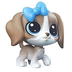 Littlest Pet Shop Dog Puppy Beagle Brown 233 and Free Accessory Lps 