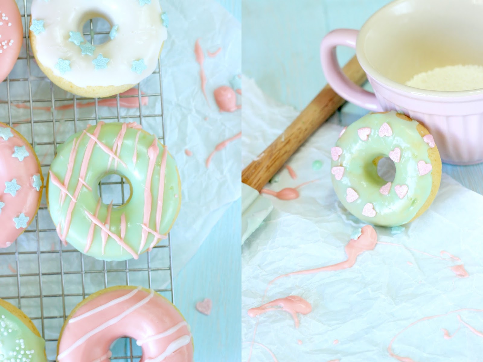Pastell-Traum: Gebackene Vanille-Donuts, Miss Blueberrymuffin