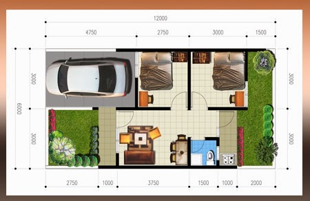 Sketsa Desain  Interior Rumah Minimalis Type 36 