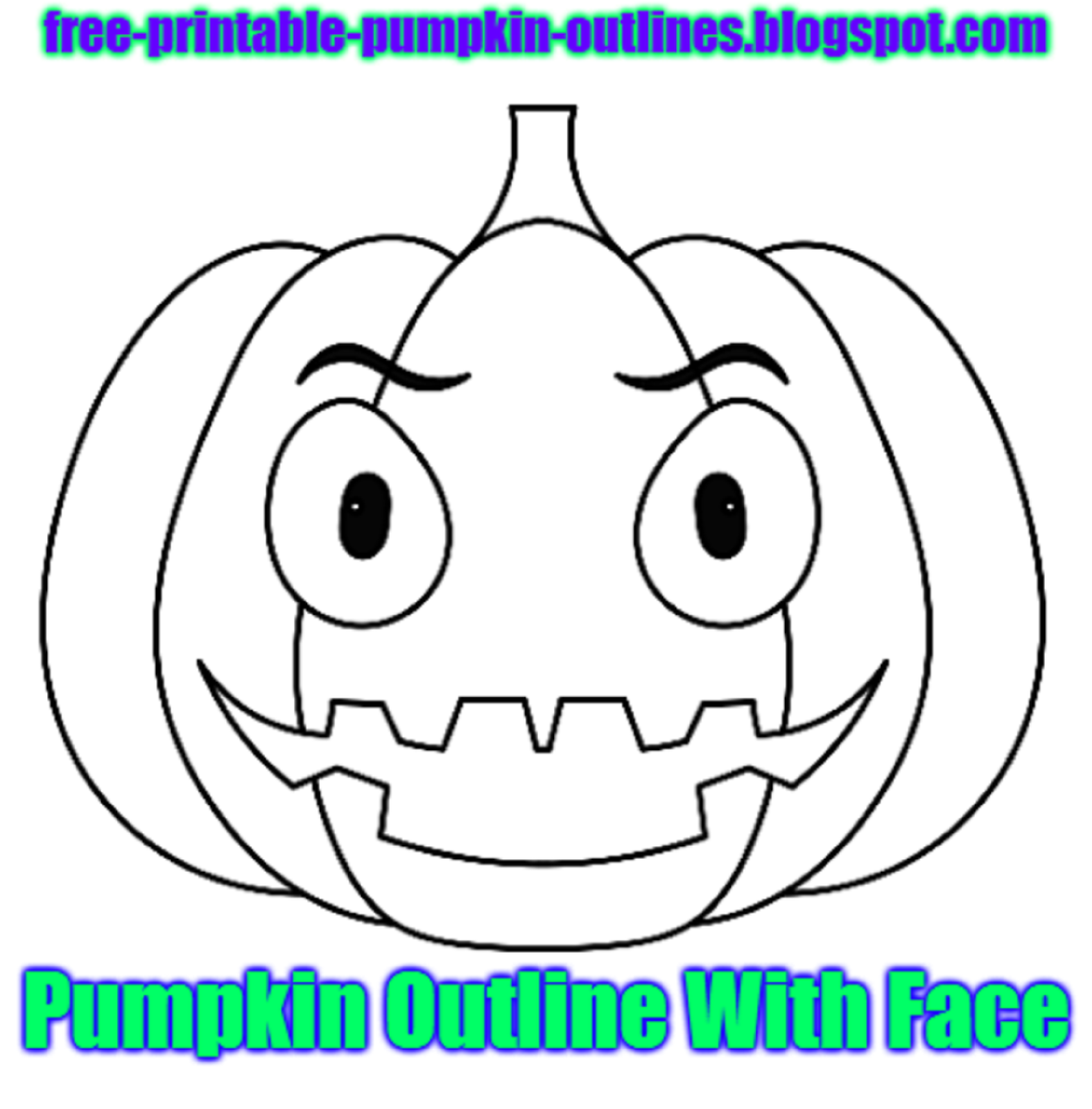 Pumpkin Outline With Face - Free Printable Pumpkin Outlines