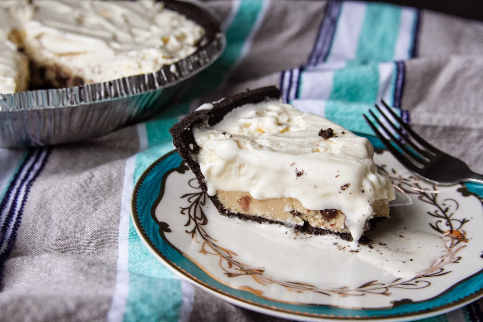 Chocolate Chip Cookie Dough Ice Cream Pie