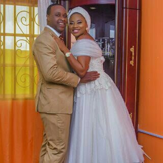 Photos of Femi Adebayo and new wife Maimunat Omotayo Sanusi